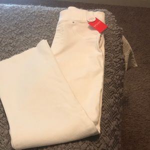 Spanx cropped length white denim